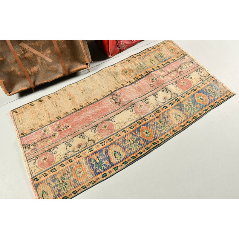 Petit tapis rouge turc tissé à la main, idéal pour suspendre au mur et comme cadeau unique