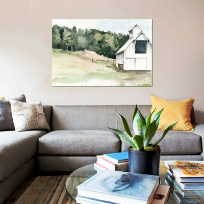 «Watercolor Barn III», impression sur toile