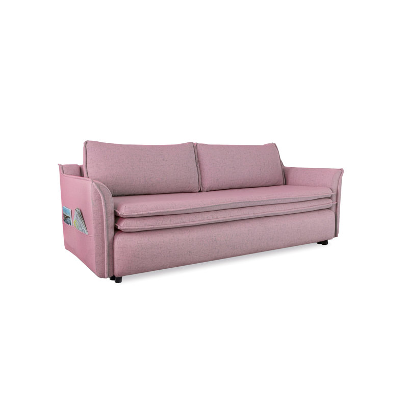 Charming Charlie 3 Seater Sofa Bed, Pink