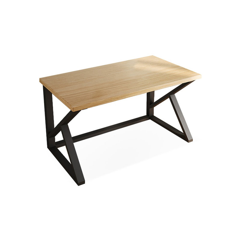 Bureau rectangulaire en bois massif Burlywood, 29.53" H x 55.12" W x 27.56" D