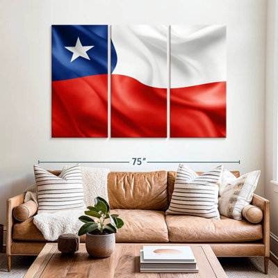 Waving Chile Flag