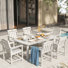 7-Piece 6-Person Rectangular Long Patio Dining Set With Umbrella Hole