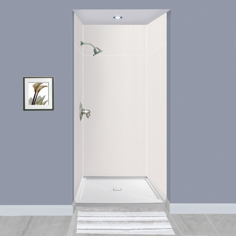 Mur de douche à 6 panneaux Expressions, Blanc, H 96 po x l 48 po x P 48 po