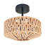 Plafonnier en rotin, lustre semi-encastré tissé à la main Boho pour entrée de cuisine de chambre à coucher de ferme