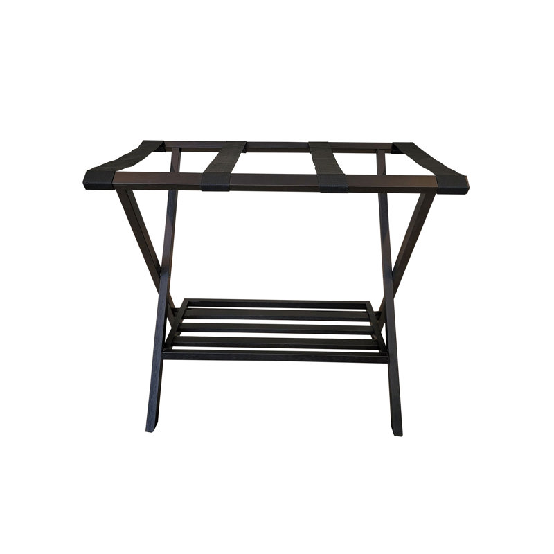 Porte-bagages pliant en bambou, Noir