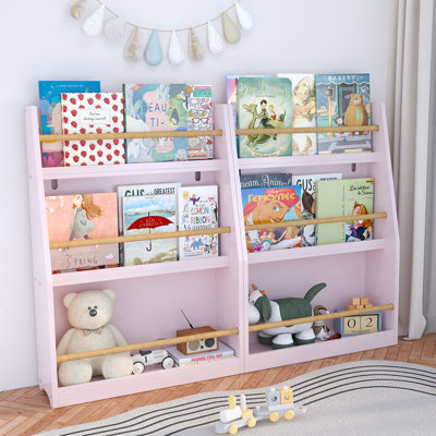Étagère à livres à 3 niveaux, support à livres pour enfants, aide à organiser les chambres, les salles de jeux et les salles de classe