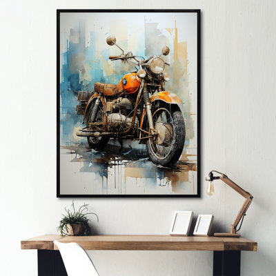 Voyage en moto surréelle sur toile