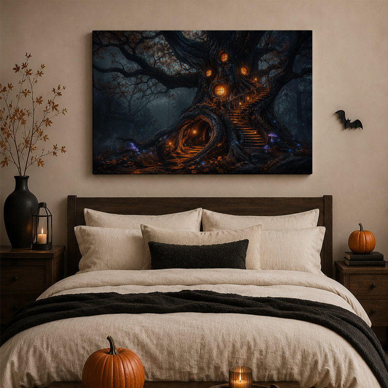 Art mural sur toile Magical Treehouse, 36"H x 48"W