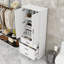 Grande armoire de rangement pour salle de bain avec 2 tiroirs et tablettes réglables pour l'organisation de la maison
