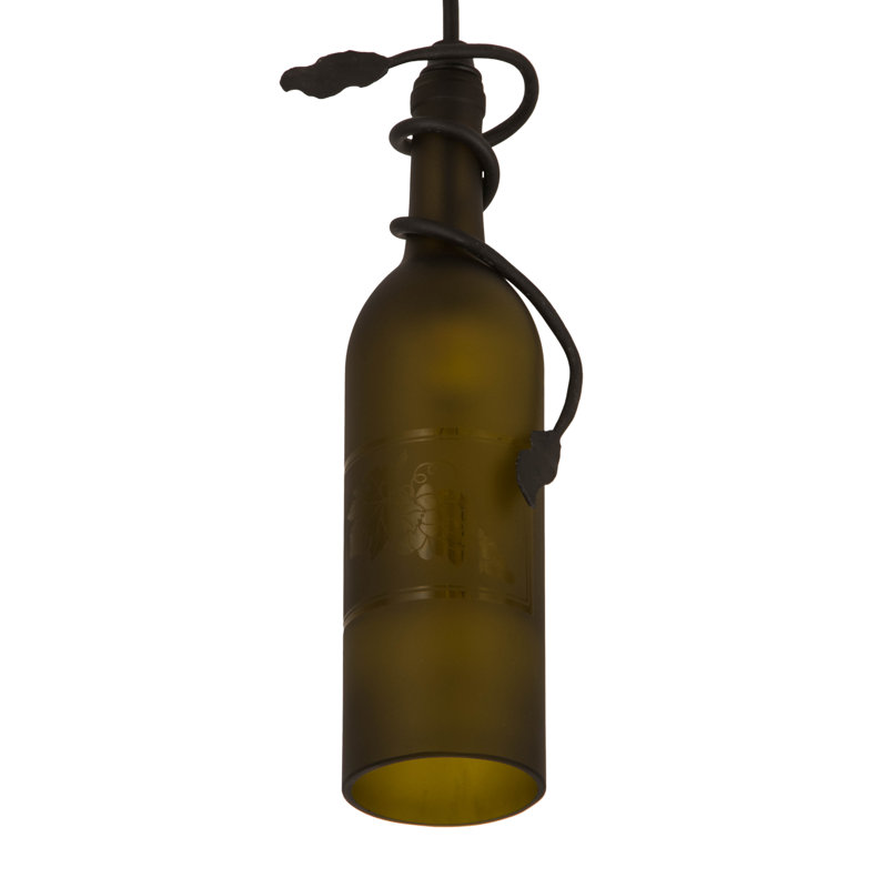 Greenbriar Oak 1 - Light Pendant, Green, 17" H x 5" W x 5" D
