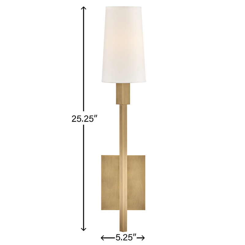 Heritage Brass Cylinder Wall Sconce with Natural Paper Shade