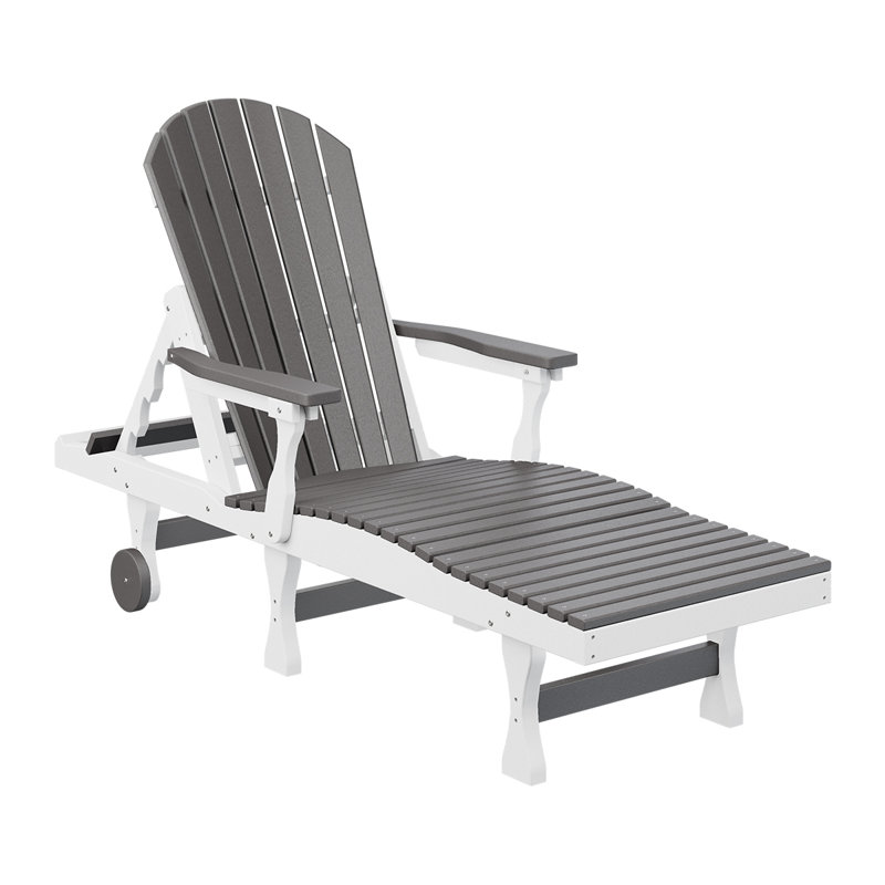 Berlin Gardens Comfo Back Chaise Lounge, Smoke Gray/White