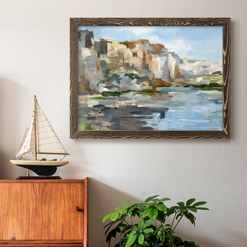Western Cliff I, reproduction d'art sur toile, Noyer, H 22 po x l 32 po x P 1,5 po