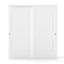 Portes de placard coulissantes 72 po x 80 po à 2 panneaux, portes de placard moulées apprêtées blanches avec trousse de quincaillerie d'installation-122419587