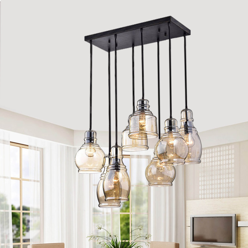 Manon 8 - Light Black Cluster Pendant