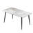 62.99" Modern Artificial Stone White Pandora Straight Edge Black Metal Leg Dining Table-Can Accommodate 6 People(Dining Table Only)-1846199837-1846199833
