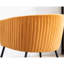 Fauteuil d'appoint en velours orange jaunâtre - siège, pieds en métal, design moderne pour un espace de vie solide