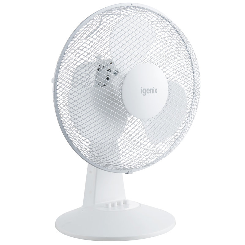 Igenix 12 Inch Desk Fan White, White