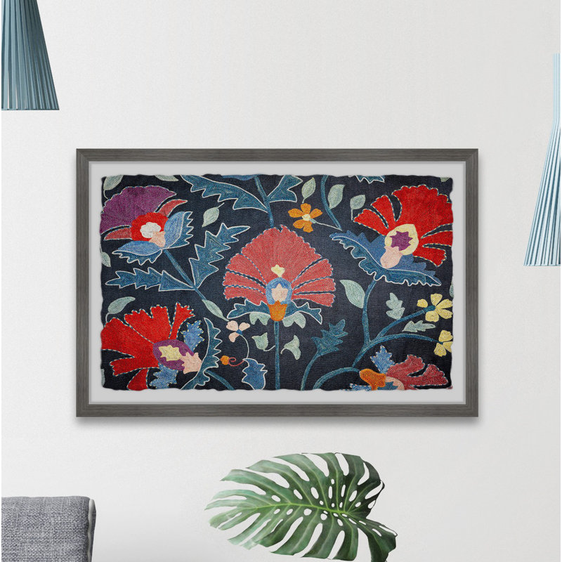 Abstract Flowers - Single Picture Frame Print, 20cm H x 30cm W x 3.81cm D