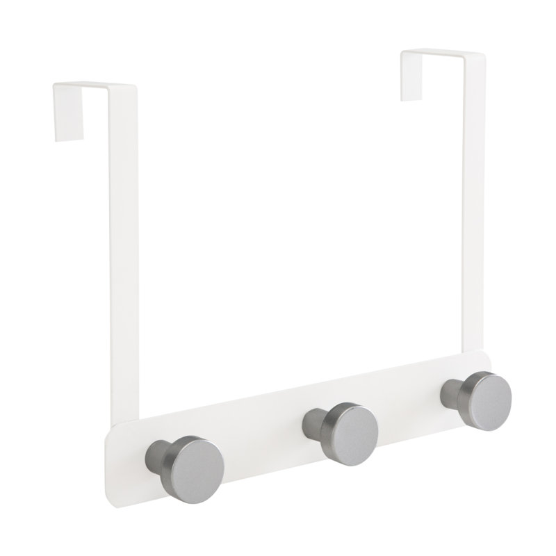 Portemanteau mural, Blanc / argent
