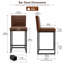 Tabourets de bar à hauteur de comptoir modernes pour îlot de cuisine, comptoir pour restaurant, salle à manger et bureau, ensemble de 2-129998393-129998394