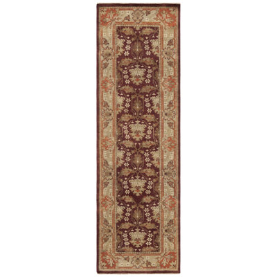 Oushak Oriental Hand-Knotted Wool Red Area Rug