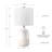 20in White Ceramic Table Lamp with Drum Shade