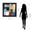 "Chromatique cube I&II", ensemble d'art mural en verre trempé flottant inversé sans cadre