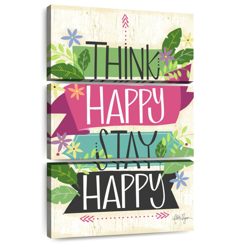Tergel «Think Happy Stay Happy», H 50 po x l 32 po
