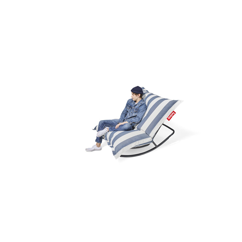 Original Outdoor Bean Bag Chair + Rock 'n Roll Rocker Bundle, Ocean Blue