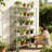 5 Tier Steel Shelving Unit, 1750 Lbs Capacity, Adjustable Height And Mobile For Garage Balcony - Stable Design Multi Functional Storage Shelf, Iron Construction