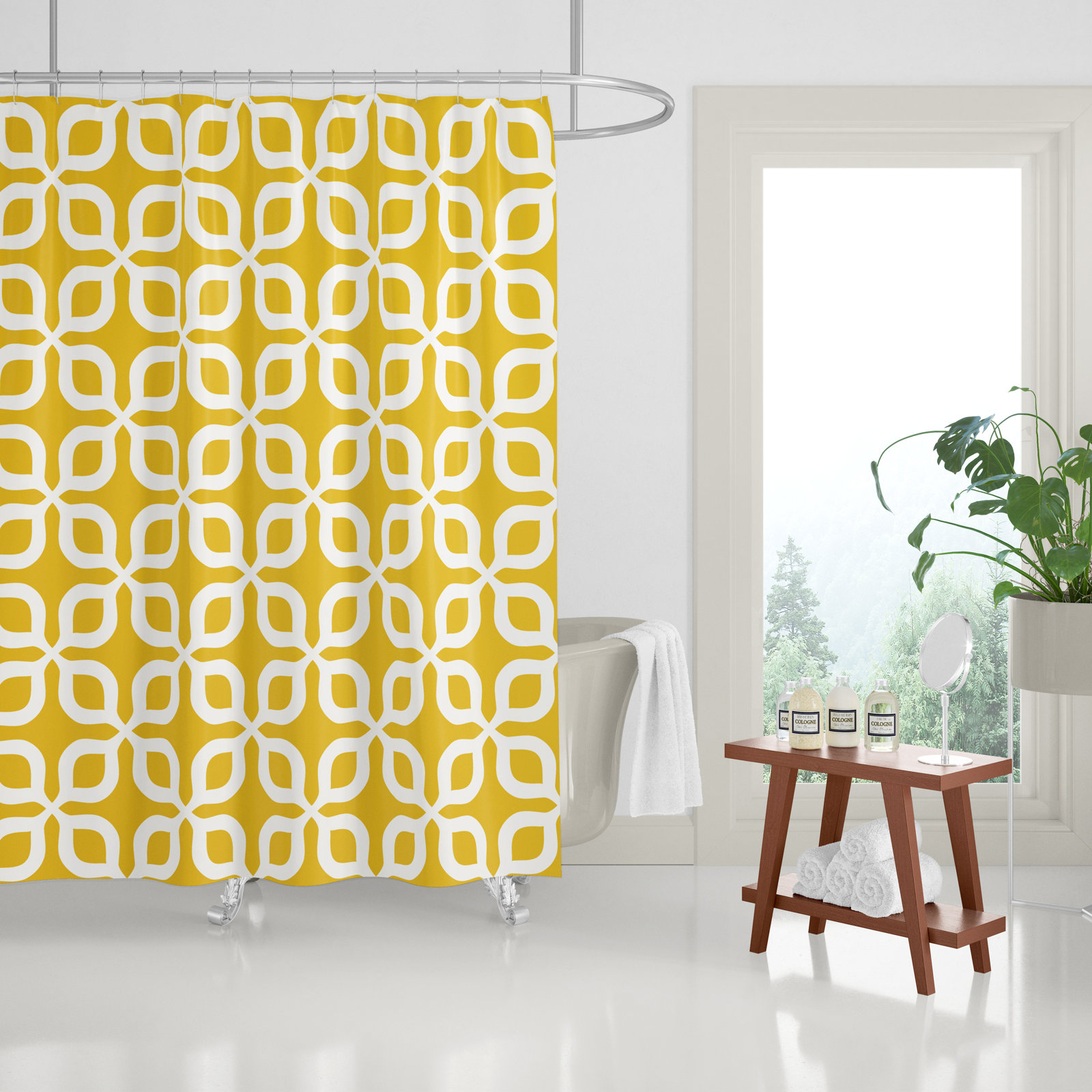 Pipper Polyester Shower Curtain, Dandilion
