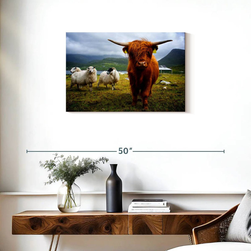 Brampt Highland Cow and Friends, H 20 po x l 30 po