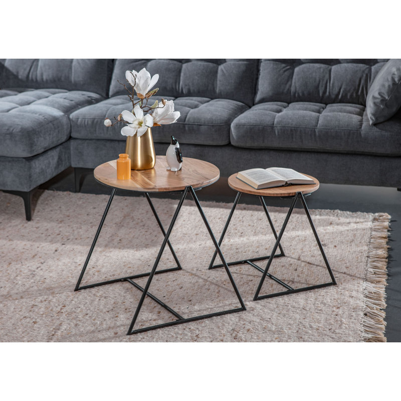 Magnolia Solid Wood Frame Nesting Tables