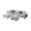 Canapé modulaire réversible 3 pièces avec rangement et repose-pieds-493463896