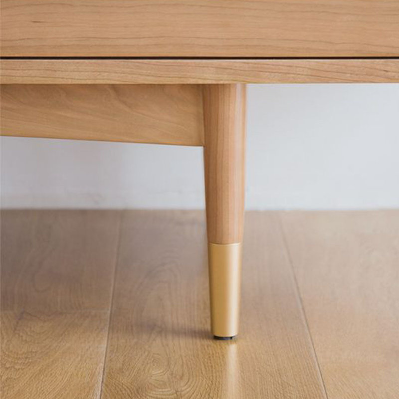 Meuble télé simple et moderne, Brun, 62.99"