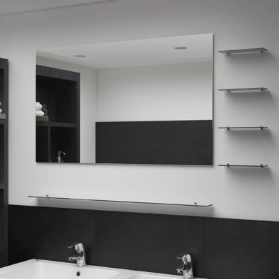 Anadelia Wall Mirror with Shelves