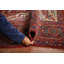 Tapis floral rouge 10 x 13