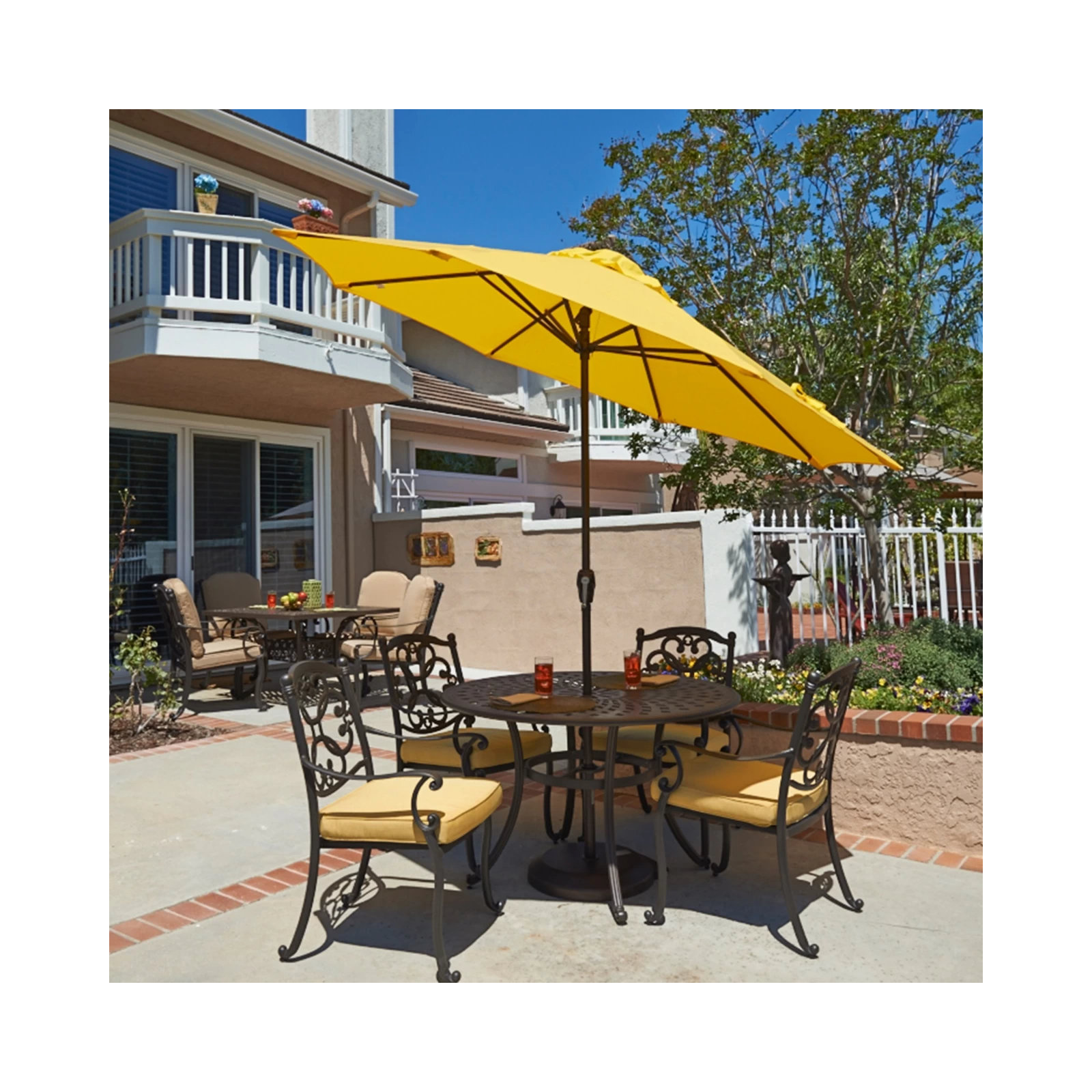 Stevie 108'' Outdoor Umbrella, Lemon Performance