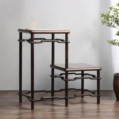 High and low flower frame simple solid wood
