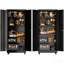 71"H Rolling Metal Garage Cabinet, 4-Shelf, Locking Wheels - Standard