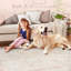 Tapis lavable pour tapis de chambre à coucher, tapis floral rétro antidérapant-2085113284