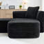 Canapé modulaire de 114 pouces avec repose-pieds mobile, aucun assemblage requis pour un confort instantané.-222194495