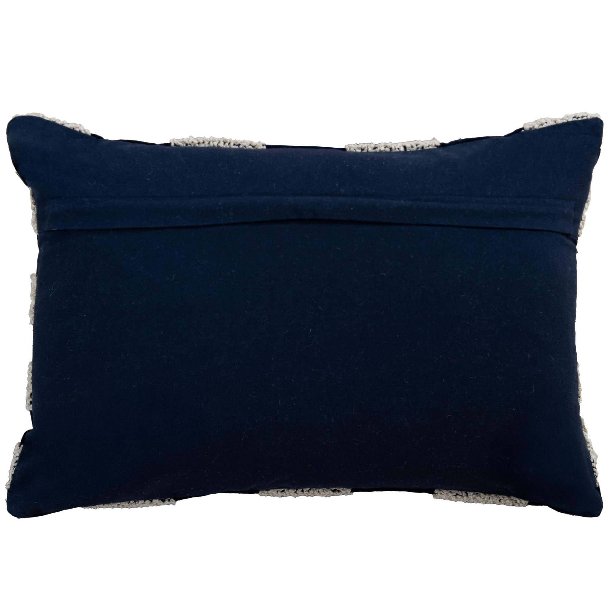 100% Cotton Throw Pillow, Blue/Natural, Polyester