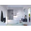 Panneau de salle de bain fixe simple teinté gris sans cadre 34 po x 58,25 po Ursa-90493660