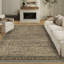 Tapis floral rétro brun-111667900