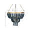 Lustre perlé en bois à 2 niveaux-50180713