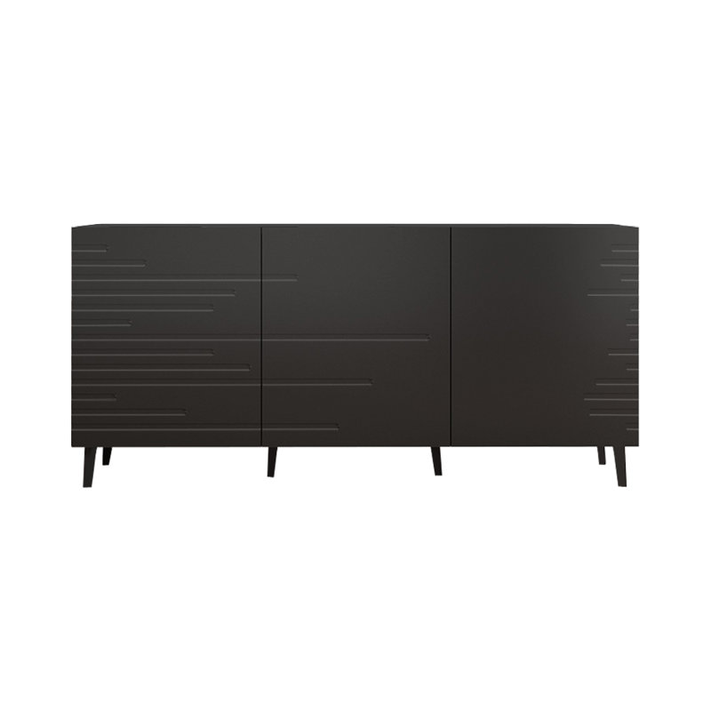 Nova 61'' Matte Black Modern Sideboard Buffet Credenza