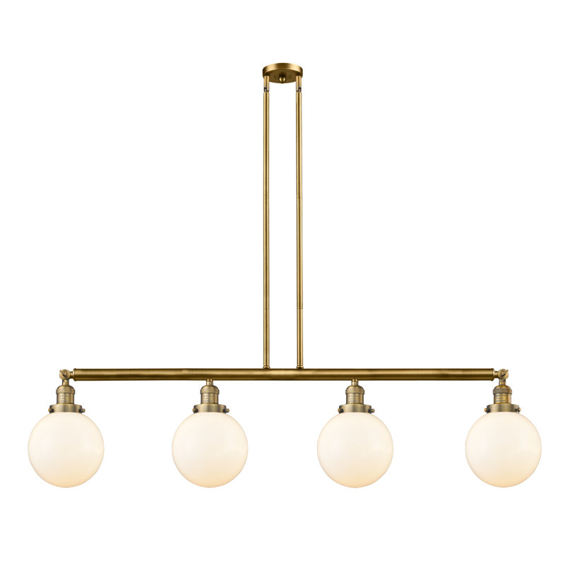 Clementina 4 - Light Kitchen Island Pendant, No Bulb Included, Clear, Polished Nickel