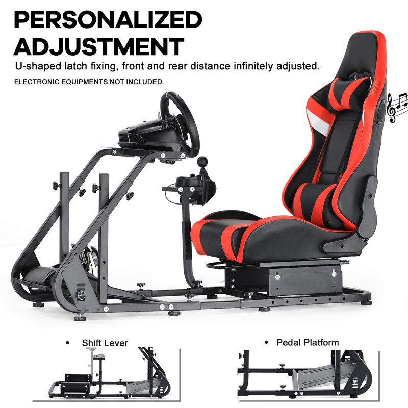Inbox Zero PC & Racing Game Chair with Built-In Speaker